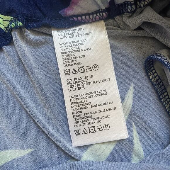 Tommy Bahama Acqua Dei Fiore Wide Leg Jumpsuit Navy Blue Floral Size Medium - Picture 7 of 10